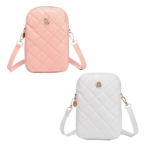 ZRHWSPD Umhängetasche Damen Crossbody Handtasche Mini Damen Handy Schulter Klein Quadratisch(Mix-A-2PCS) von ZRHWSPD