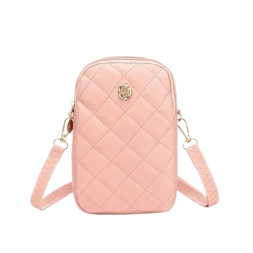 ZRHWSPD Umhängetasche Damen Crossbody Handtasche Mini Damen Handy Schulter Klein Quadratisch(Pink) von ZRHWSPD