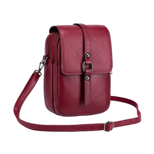 ZRHWSPD Umhängetasche Damen Crossbody Handy Schultertasche Handtasche Geldbörse(Red) von ZRHWSPD
