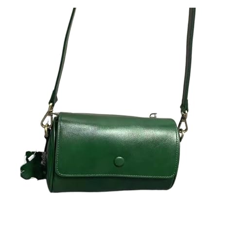 ZRHWSPD Umhängetasche Damen Damen Kleine Umhängetasche Echtes Leder Damen Messenger Handtasche Sommer Lässige Umhängetasche Kissentasche(Green) von ZRHWSPD