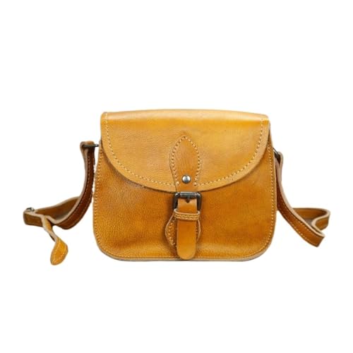 ZRHWSPD Umhängetasche Damen Damen Leder Umhängetasche Leder Umhängetaschen Designer Damen Umhängetasche Vintage Damen Tasche(Orange) von ZRHWSPD