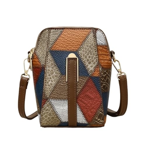 ZRHWSPD Umhängetasche Damen Damen Schulter Crossbody Handytasche Geldbörsen Kleine Handtasche(Brown) von ZRHWSPD