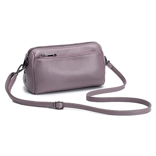 ZRHWSPD Umhängetasche Damen Damen-Umhängetaschen Aus Echtem Leder, Kleine Messenger-Taschen Aus Leder, Umhängetaschen(Purple) von ZRHWSPD
