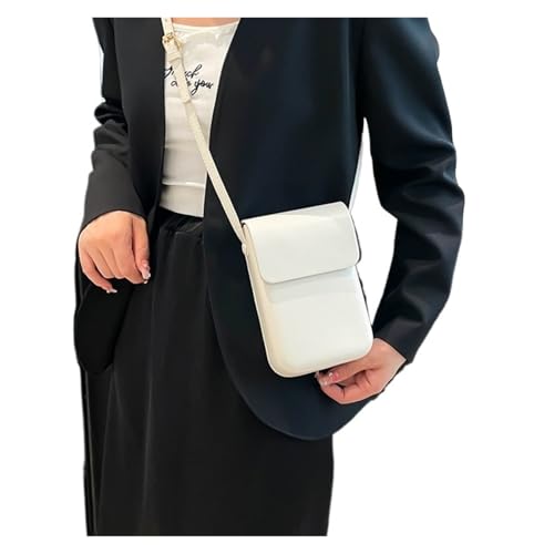 ZRHWSPD Umhängetasche Damen Handtaschen Leder Telefon Geldbörse Tasche Große Kapazität Umhängetaschen(Ivory) von ZRHWSPD