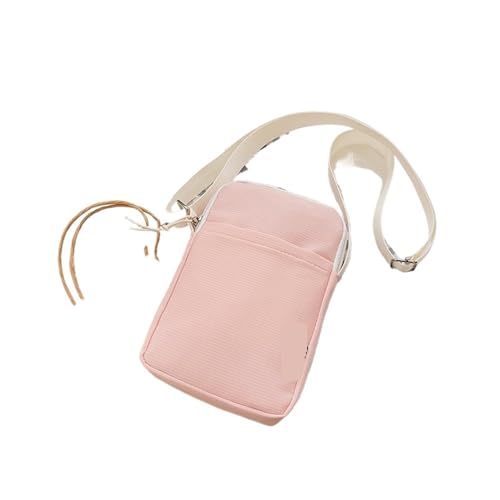 ZRHWSPD Umhängetasche Damen Handytasche Tasche Kleine Umhängetasche Hängender Hals Münzgeldbörse Vertikale Handtasche(Pink) von ZRHWSPD