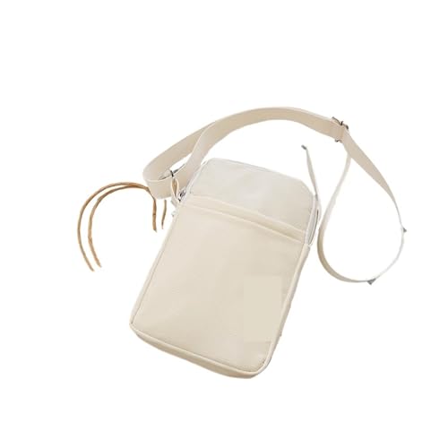 ZRHWSPD Umhängetasche Damen Handytasche Tasche Kleine Umhängetasche Hängender Hals Münzgeldbörse Vertikale Handtasche(White) von ZRHWSPD