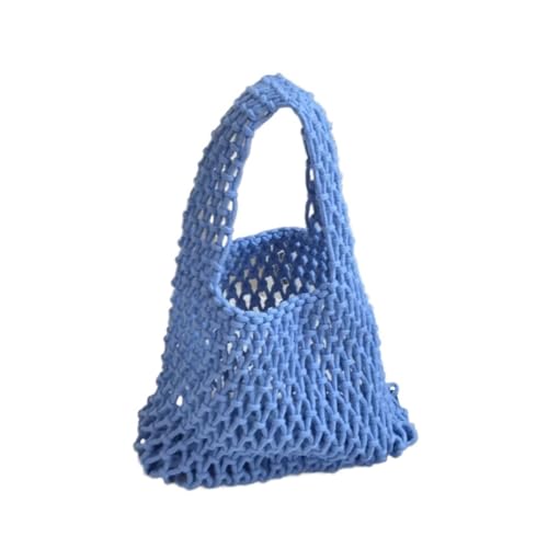 ZRHWSPD Umhängetasche Damen Kleine Crossbody-Telefontasche gewebt häkeln leichte geflochtene Schulter(Blue) von ZRHWSPD