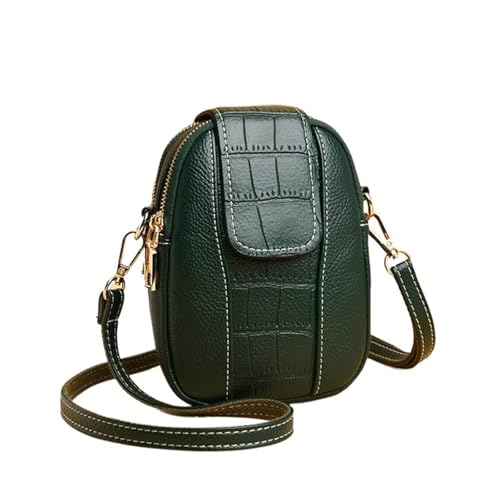 ZRHWSPD Umhängetasche Damen Kleine Doppelschicht-Handtasche Shopping Lady Geldbörse Handytasche(Green) von ZRHWSPD