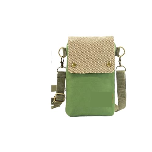 ZRHWSPD Umhängetasche Damen Mini Stoff Umhängetasche Kontrast Handytasche Vintage Schultertasche(Red) von ZRHWSPD