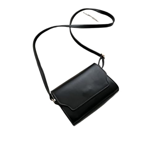 ZRHWSPD Umhängetasche Damen Mini Umhängetasche for Frauen Leder Schultertasche Designer Handtasche weibliche Messenger kleine quadratische Tasche(Black) von ZRHWSPD
