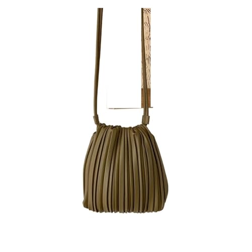 ZRHWSPD Umhängetasche Damen Umhängetasche Damen Single Shoulder Mini Plissee Kleine quadratische Tasche(Green) von ZRHWSPD