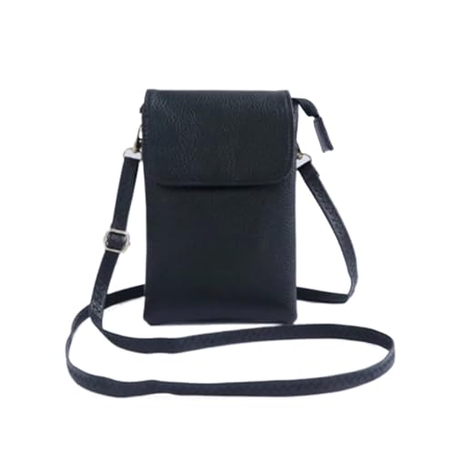 ZRHWSPD Umhängetasche Damen Umhängetasche Handy Geldbörse Taschen Klappe Kleine Schulter Handtasche(Black) von ZRHWSPD