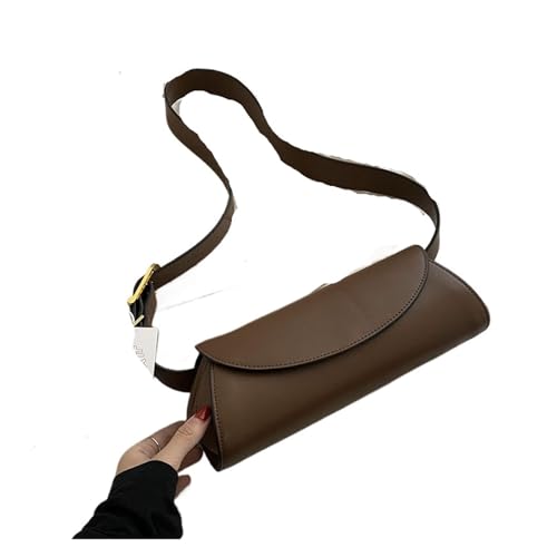 ZRHWSPD Umhängetasche Damen Verstellbare Umhängetasche mit breitem Riemen for Damen, kleine Retro-Tasche, Handtasche, Shopper, Umhängetasche(Brown) von ZRHWSPD