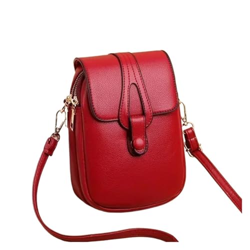 ZRHWSPD Umhängetasche Damen Vintage-Mode Damen Retro Crossbody Handytasche Handtasche(Red) von ZRHWSPD