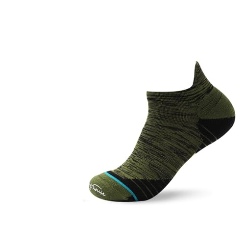 ZRHWSPD Wandersocken Sport Kurze Socken Männer Outdoor Wasserdichte Trekking Nahtlose Bergsteigen Anti Schweiß Elite Basketball(Green,5 Pairs (39-45)) von ZRHWSPD