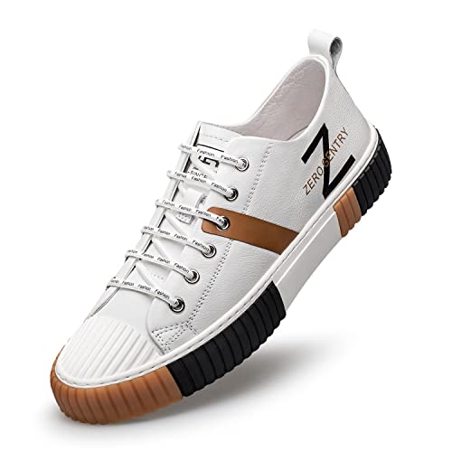 ZRO Herren Leder-Sneaker, Freizeit- und Modeschuhe für Herren S03300, Weiß, 45 EU von ZRO