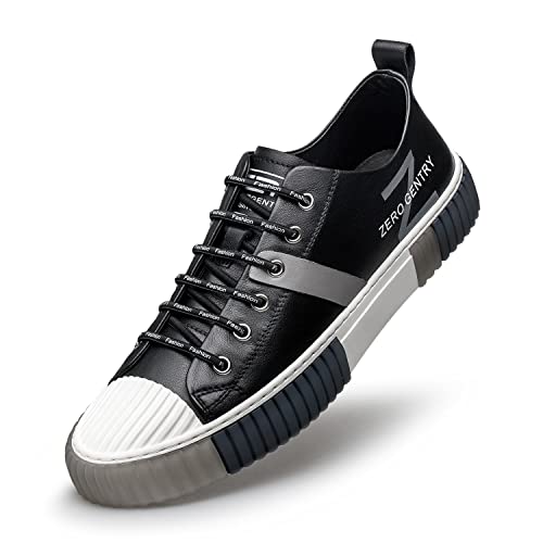 ZRO Herren Leder-Sneaker, Freizeit- und Modeschuhe für Herren S03300, schwarz, 40 EU von ZRO