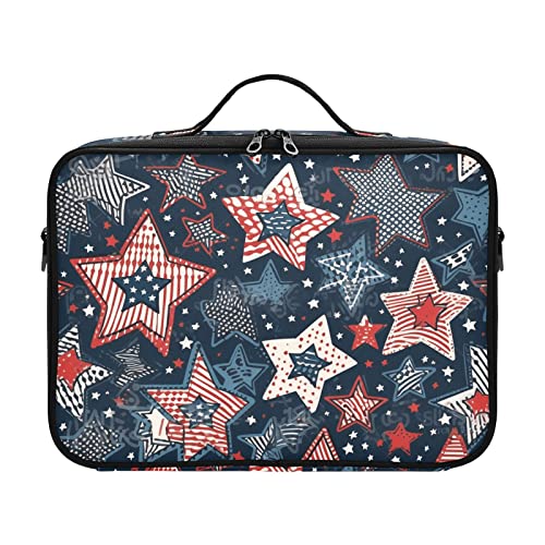 Kosmetiktasche mit amerikanischer Flagge, rote, weiße und blaue Sterne, zum Aufhängen, Make-up-Taschen für Frauen, Make-up-Tasche, Organizer, Reißverschluss, Make-up-Tasche, Bolsa de Viaje Para von ZRWLUCKY