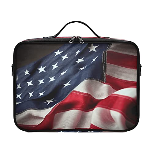 Make-up-Tasche mit amerikanischer Unabhängigkeitstag-Flagge, Reise-Kosmetik-Reise-Kulturbeutel, Taschen für Toilettenartikel, Reisen, Make-up, Zug, Bolsa de Viaje Para, Kosmeticos für Frauen, Mädchen, von ZRWLUCKY