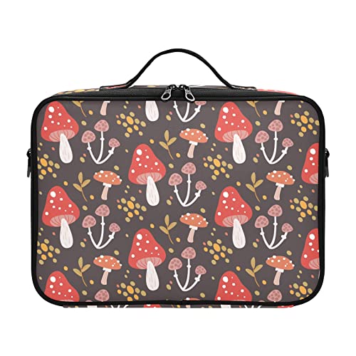 ZRWLUCKY Autumn Red Mushrooms travel cosmetic bag toiletry toiletries travel bag with compartments makeup set cosmetiquera de viaje para hombre for women girl teen ladies teens male von ZRWLUCKY