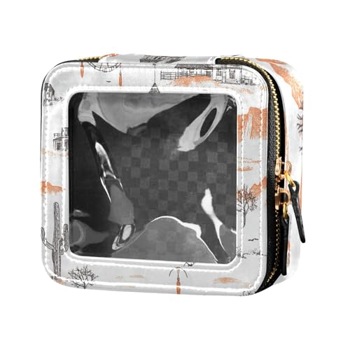 ZRWLUCKY Boho-Kaktus und Traumfänger, transparente Make-up-Tasche, Kulturbeutel, Nagellack-Organizer-Tasche für Reisen, Boho-Kaktus und Traumfänger, Boho-Kaktus und Traumfänger von ZRWLUCKY