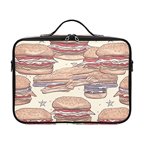 ZRWLUCKY Burger Kosmetiktaschen für Frauen große Make-up Reisetasche Tasche mit Fächern Make-up-Tasche tragbar Bolsa Para Cargar Maquillajes für Herren von ZRWLUCKY