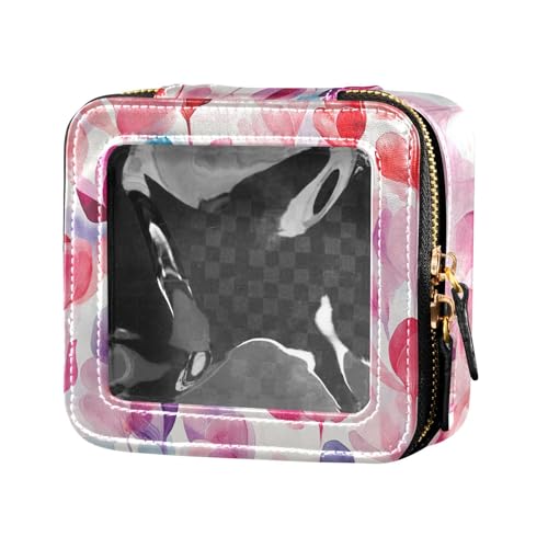 ZRWLUCKY Cyclamen Persicum Flowers Mini-Make-up-Tasche, transparent, wasserdicht, Reise-Kulturbeutel, Kosmetik-Organizer für Fliegen, Alpenveilchen Persicum Blumen von ZRWLUCKY