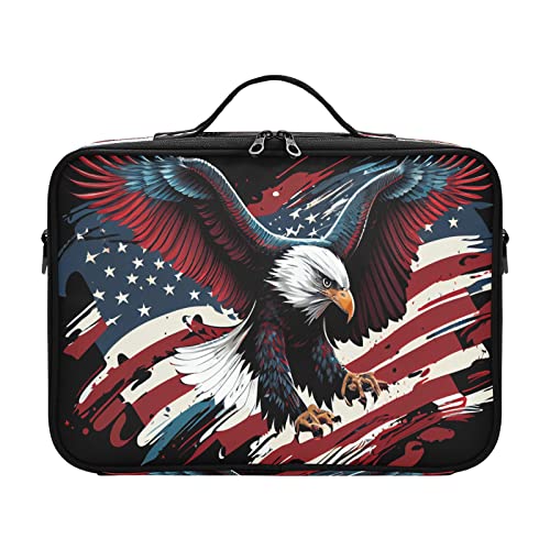 ZRWLUCKY Eagle American Flag travel cosmetic bag bags for traveling make up bag women medium makeup bag makeup bag separator for women girl teen ladies teens male von ZRWLUCKY