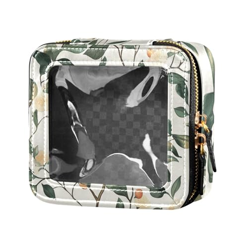 ZRWLUCKY Edelweiss and Branch Cute Makeup Case Bag Clear Travel Bags for Toiletries Makeup Bag Organizer for Women, Edelweiß und Ast von ZRWLUCKY