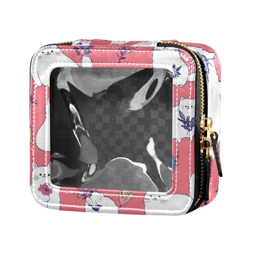 ZRWLUCKY Himalaya-Katzen, pfirsichfarben, Reise-Make-up-Tasche, Kulturbeutel, tragbarer Make-up-Organizer für Frauen, Himalaya-Katzen, Pfirsich, Himalaya-Katzen, pfirsichfarben von ZRWLUCKY