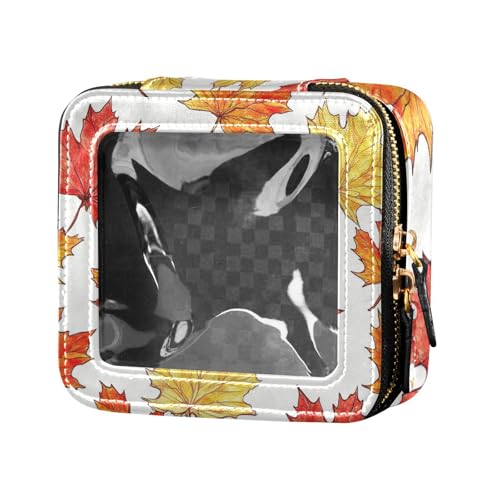 ZRWLUCKY Kosmetiktasche, Motiv: Kanada, Ahornblatt, transparent, Reise-Make-up-Tasche, Kulturbeutel, Organizer für Reisen, Kanadisches Ahornblatt von ZRWLUCKY