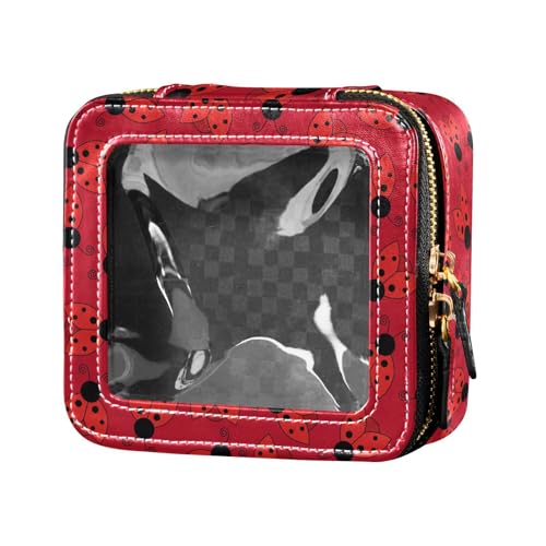 ZRWLUCKY Kosmetiktasche mit markantem Insektenmuster, transparent, Kulturbeutel mit Reißverschluss, Hautpflege-Tasche für Damen, Unverwechselbares Insektenmuster von ZRWLUCKY