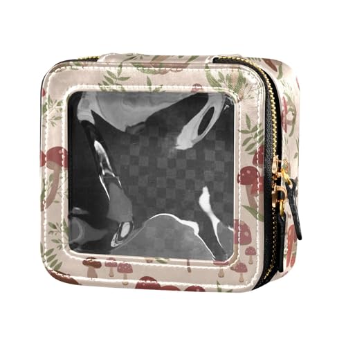 ZRWLUCKY Kosmetiktasche mit niedlichem Pilz, transparent, mit Reißverschluss, Make-up-Tasche für Damen, Süßer Pilz ZRWLUCKY Kosmetiktasche mit niedlichem Pilz, transparent, mit Reißverschluss, Make-up-Tasche für Damen, Süßer Pilz von ZRWLUCKY