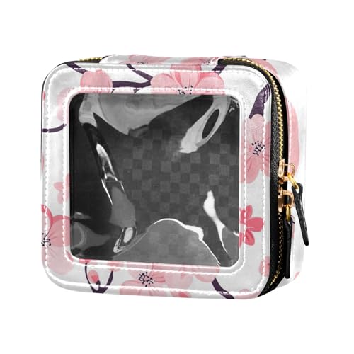 ZRWLUCKY Make-up-Tasche, Reise-Kulturbeutel, Kosmetiktasche, Organizer für Reisen, Pfirsichblüte, Weiß, Pfirsichblütenweiß von ZRWLUCKY