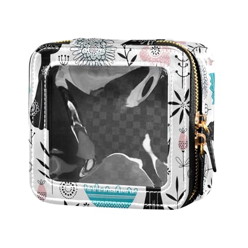 ZRWLUCKY Make-up-Tasche aus Holz, niedlich, transparent, wasserdicht, Reise-Kulturbeutel, Kosmetiktasche, Organizer für Reisen, Holzstange von ZRWLUCKY