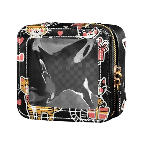 ZRWLUCKY Mini-Make-up-Tasche, Kulturbeutel, Make-up-Tasche, Organizer für fliegende Katzen, Schwarz und Gelb, Lovely Cats Schwarz und Gelb ZRWLUCKY Mini-Make-up-Tasche, Kulturbeutel, Make-up-Tasche, Organizer für fliegende Katzen, Schwarz und Gelb, Lovely Cats Schwarz und Gelb von ZRWLUCKY