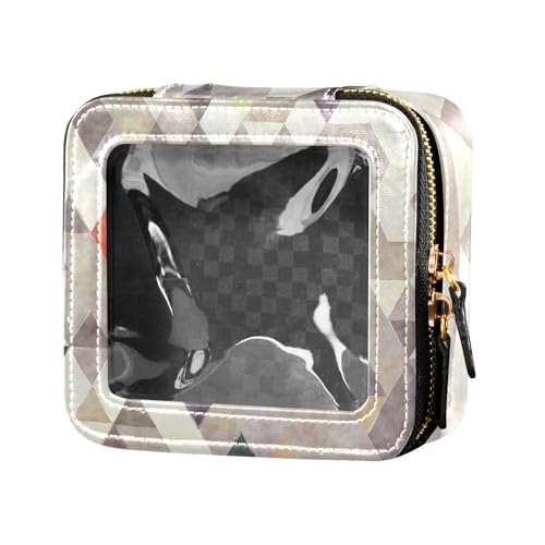 ZRWLUCKY Modische Rhomboid-Make-up-Organizer-Tasche, Reise-Kulturbeutel, Mini-Make-up-Behälter für Reisen, Modisches Rautenmuster von ZRWLUCKY