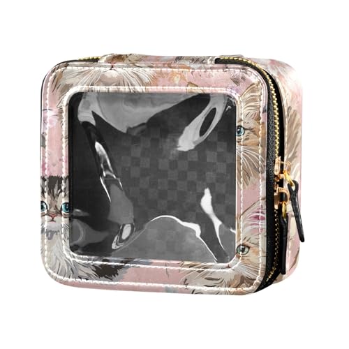 ZRWLUCKY Niedliche Maine Cooncats Make-up-Tasche für Geldbörse, Reise-Kulturbeutel, kleine Kosmetiktasche für Geldbörse, für Reisen, niedlicher Maine Cooncats-Pfirsich, Niedliche Maine Cooncats von ZRWLUCKY