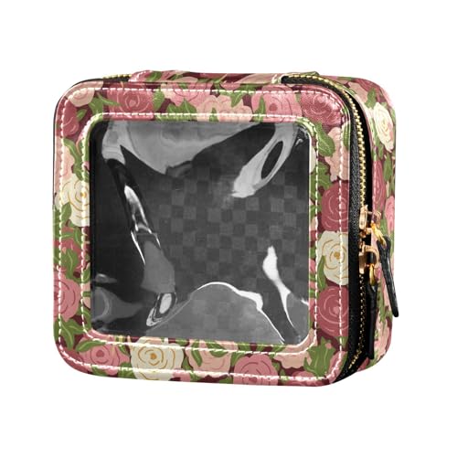 ZRWLUCKY Personalisierte Blume Transparent Make-up Taschen Reise Toiletry Bag Cosmetic Organizer Fall für Reisen, personalisierte Blume, Benutzerdefinierte Blume von ZRWLUCKY