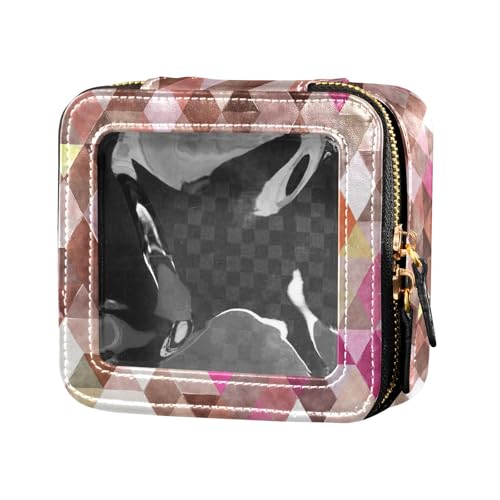 ZRWLUCKY Rhomboid Trend transparente Make-up-Tasche für Geldbörse, Reise-Kulturbeutel, Kosmetik-Organizer für Fliegen, Rhomboid-Trend von ZRWLUCKY