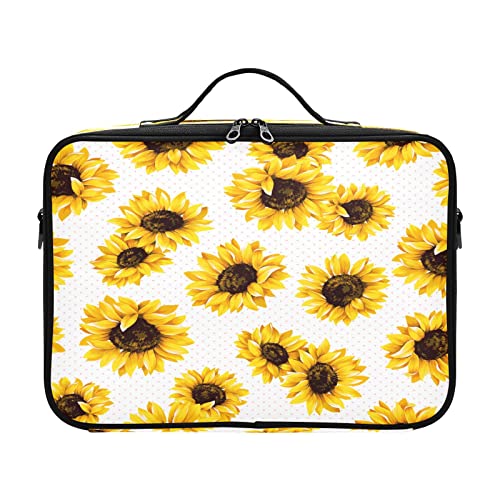 ZRWLUCKY Sunflower cosmetic bag large travel make up toiletry bag with compartments makeup bag for purse cosmetiqueras para maquillaje for women girl teen ladies teens male von ZRWLUCKY