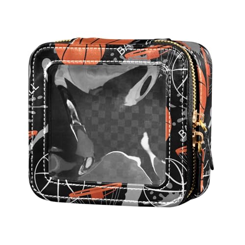 ZRWLUCKY Transparente Make-up-Tasche für Geldbörse, wasserdicht, Reise-Kulturbeutel, Nagellack-Organizer-Tasche zum Fliegen, Basketballspiel von ZRWLUCKY