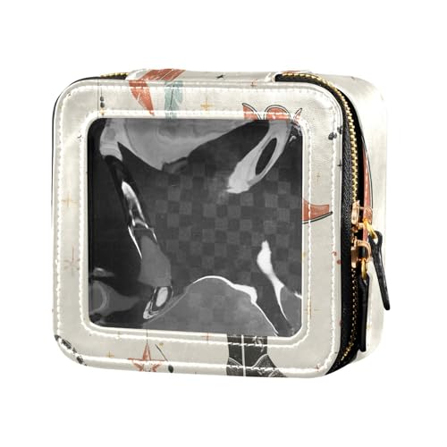 ZRWLUCKY Traumfänger und Stiefel, transparente Make-up-Tasche, kleine Kulturbeutel, Leder, Organizer-Taschen für Reisen, Traumfänger und Stiefel, Traumfänger und Stiefel von ZRWLUCKY