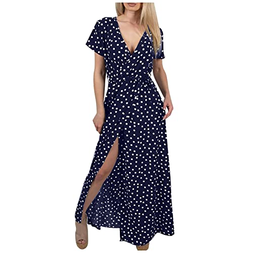 Langes Sommerkleid Damen Punkte Elegant V Ausschnitt Wickelkleid Damen Sommer Lang A Linie mit Gürtel Maxikleid Sommer Kurzarm Große Größen Sommerkleider Leicht Luftig Maxi Kleider Gepunktet Langes Sommerkleid Damen Punkte Elegant V Ausschnitt Wickelkleid Damen Sommer Lang A Linie mit Gürtel Maxikleid Sommer Kurzarm Große Größen Sommerkleider Leicht Luftig Maxi Kleider Gepunktet von ZRYAZQ