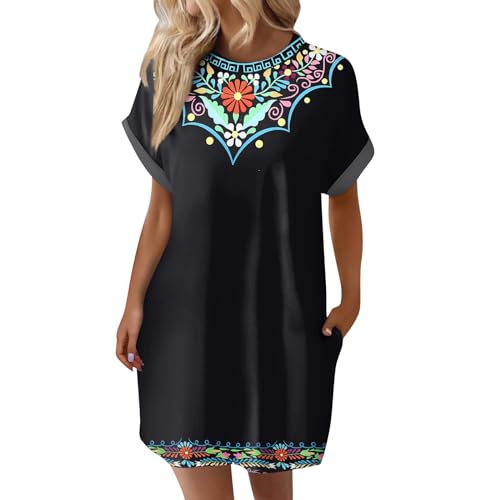 Sommerkleid Damen Boho Elegant Kurz Blusenkleid Damen Sommer Kurzarm Boho Sommerkleider Leicht Und Luftig A Linie Kleider Sommer mit Taschen Tshirt Kleid Frauen Oversize Rundhals Strandkleid Sommerkleid Damen Boho Elegant Kurz Blusenkleid Damen Sommer Kurzarm Boho Sommerkleider Leicht Und Luftig A Linie Kleider Sommer mit Taschen Tshirt Kleid Frauen Oversize Rundhals Strandkleid von ZRYAZQ