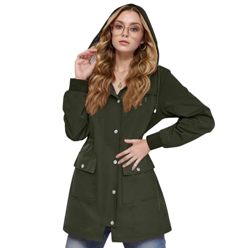 ZRYAZQ Damen Regenjacke Wasserdicht Leicht Atmungsaktiv Windbreaker Dünn mit Kapuze Leichte Regenmantel Waterproof Windjacke Reissverschluss Outdoor Jacke Frauen Wandern Regenjacken Softshelljacke ZRYAZQ Damen Regenjacke Wasserdicht Leicht Atmungsaktiv Windbreaker Dünn mit Kapuze Leichte Regenmantel Waterproof Windjacke Reissverschluss Outdoor Jacke Frauen Wandern Regenjacken Softshelljacke von ZRYAZQ