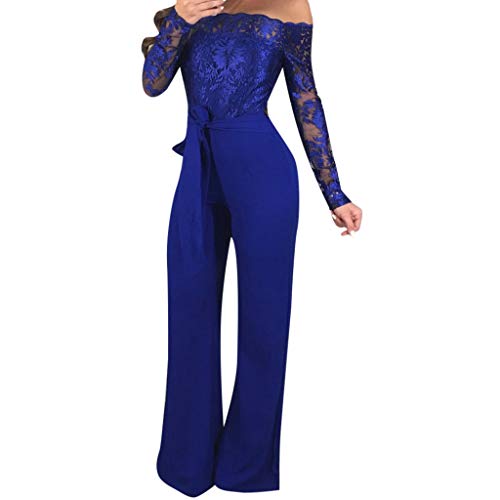 ZRYAZQ Jumpsuit Damen Elegant Festlich mit Spitze Overall Damen Sommer Lang Hochzeit Jumpsuits Sommer Weites Bein 3/4 Arm Playsuit Elegant Spitze Patchwork Romper Lang Hosenanzug Festlich Einteiler ZRYAZQ Jumpsuit Damen Elegant Festlich mit Spitze Overall Damen Sommer Lang Hochzeit Jumpsuits Sommer Weites Bein 3/4 Arm Playsuit Elegant Spitze Patchwork Romper Lang Hosenanzug Festlich Einteiler von ZRYAZQ