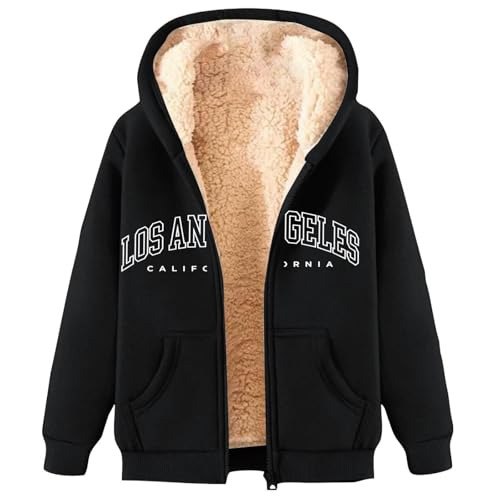 ZRYAZQ Winter Sweatjacke Herren Damen mit Kapuze Gefüttert Kapuzenjacke mit Sprüche Winterjacke Herren Damen Warme Teddyjacke Dicke Kapuzenpullover mit Reisverschluss Hoodie Flauschig Wintermantel von ZRYAZQ