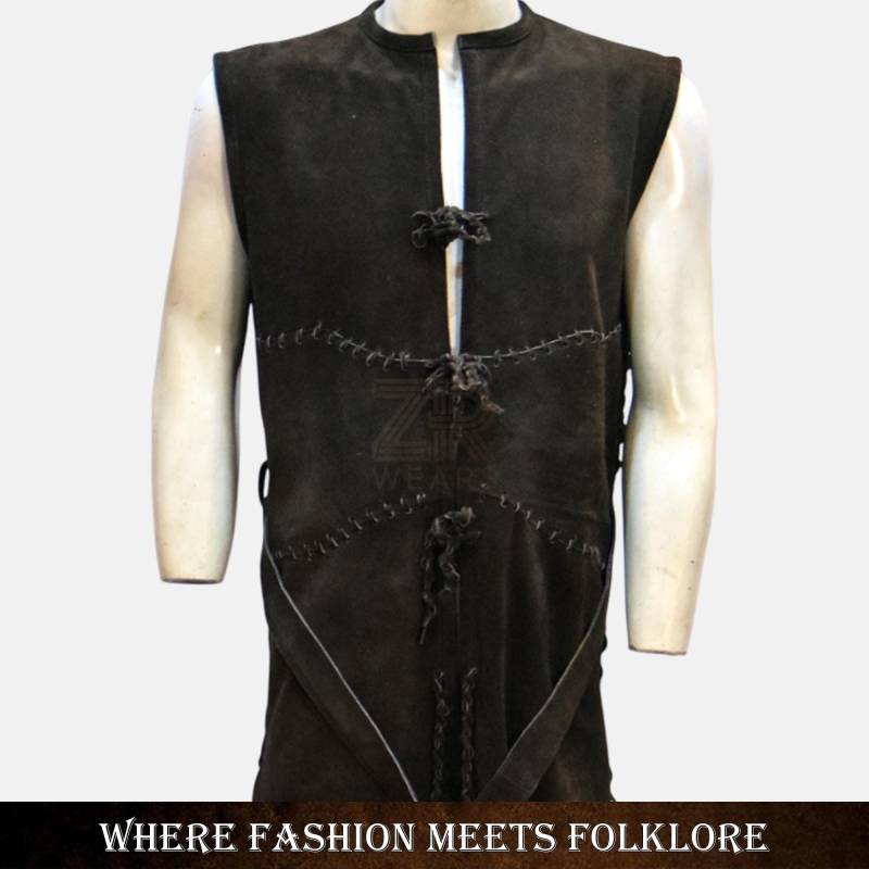 Authentic Brown Suede Jerkin Strider Ranger Handmade Vintage Leather Tunic Vest Aragornz Lot Cosplay Costume von ZRwear