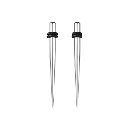 ZS 1 Paar 316L Chirurgenstahl Expander Kit mit doppelten O-Ringen 2G 4G 6G 8G 12G 14G 16G Ohr Tapers Plugs Gauges Stretcher Piercing für Damen Herren, Metall, Kein Edelstein von ZS